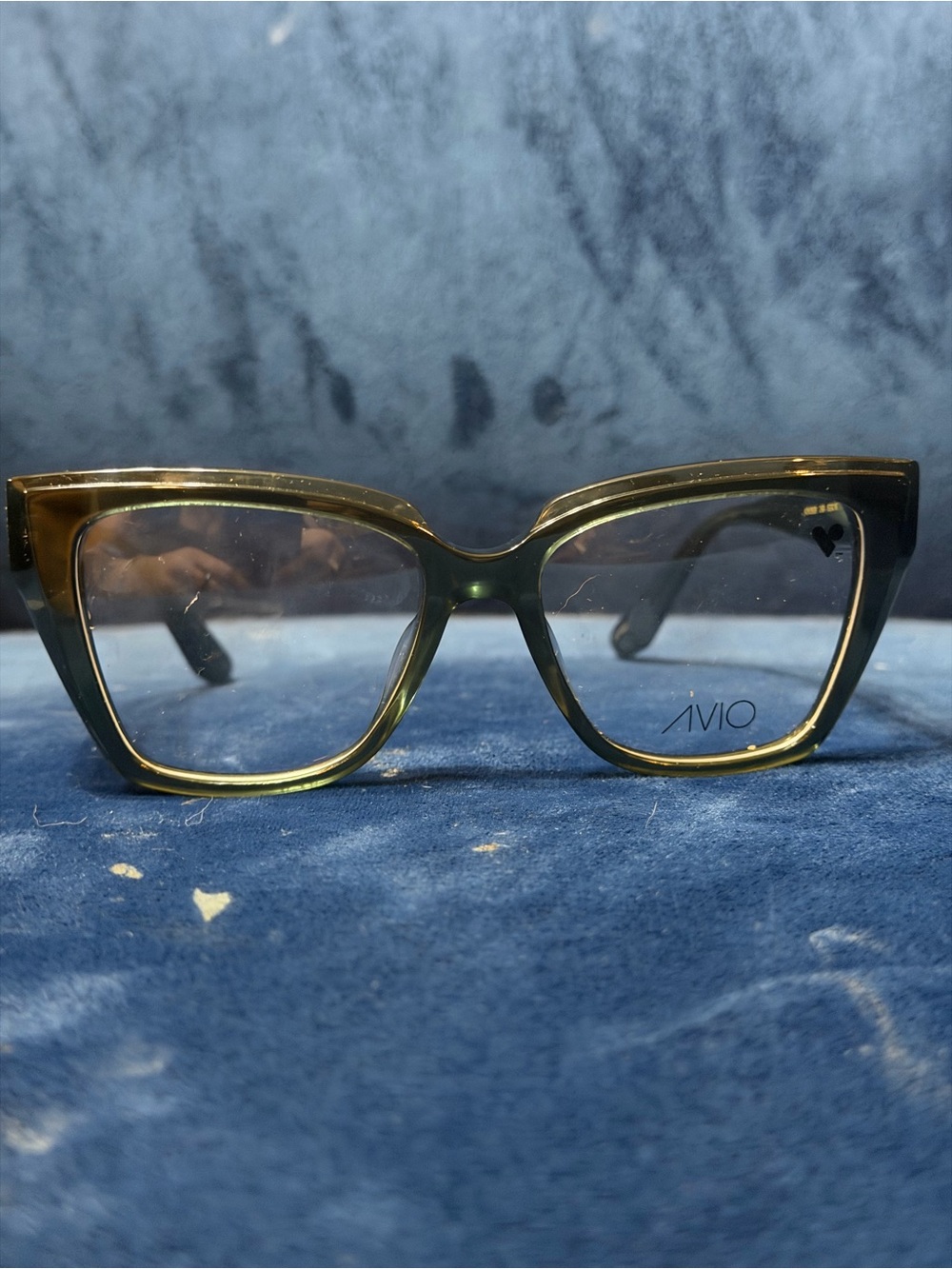 Olive Green Cat-Eye Women's Glasses